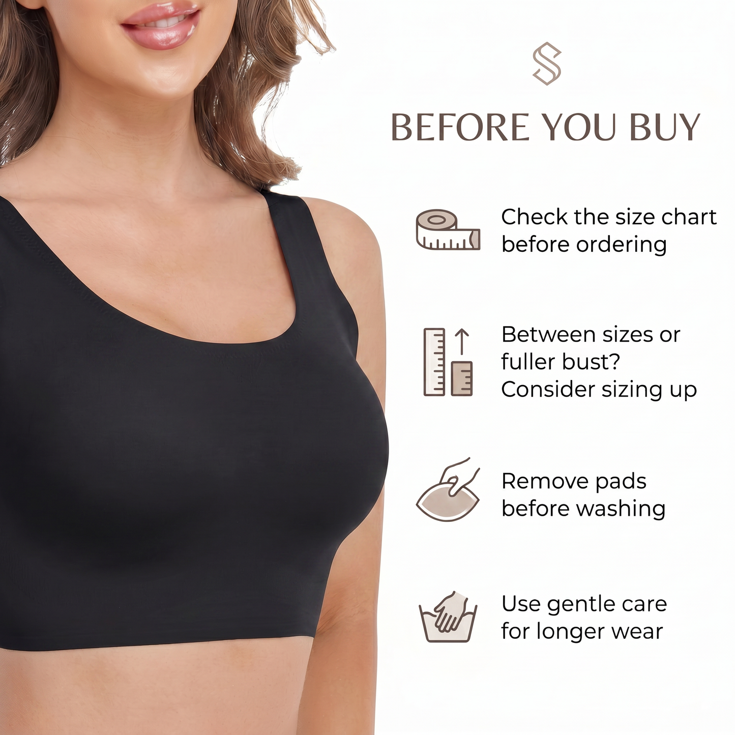 LIXINGNUO | Women's Seamless Wireless Bra with Removable Pads — Comfort Pullover, Sizes S-3X - - Wire-Free Bra by Aylee Attire