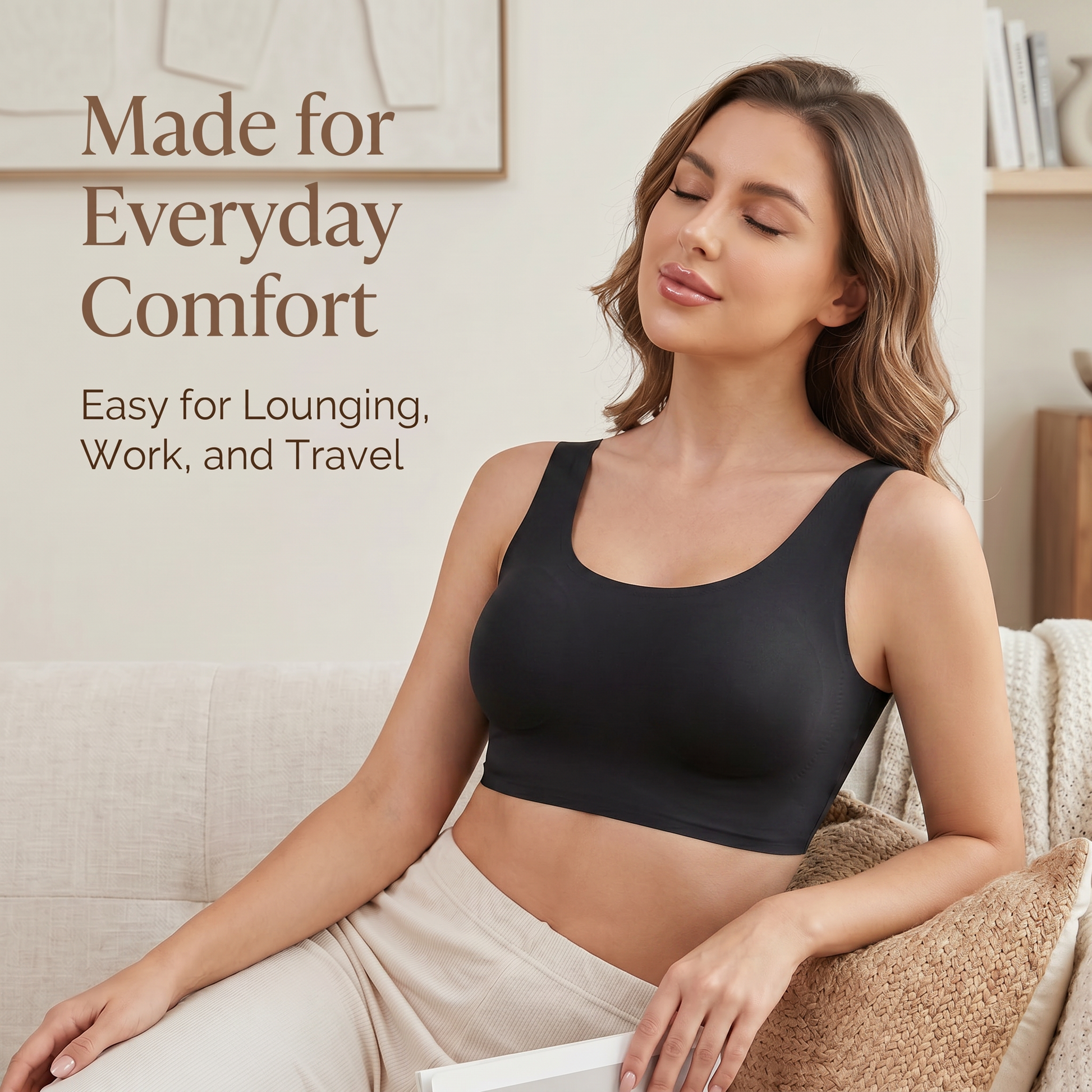 LIXINGNUO | Women's Seamless Wireless Bra with Removable Pads — Comfort Pullover, Sizes S-3X - - Wire-Free Bra by Aylee Attire