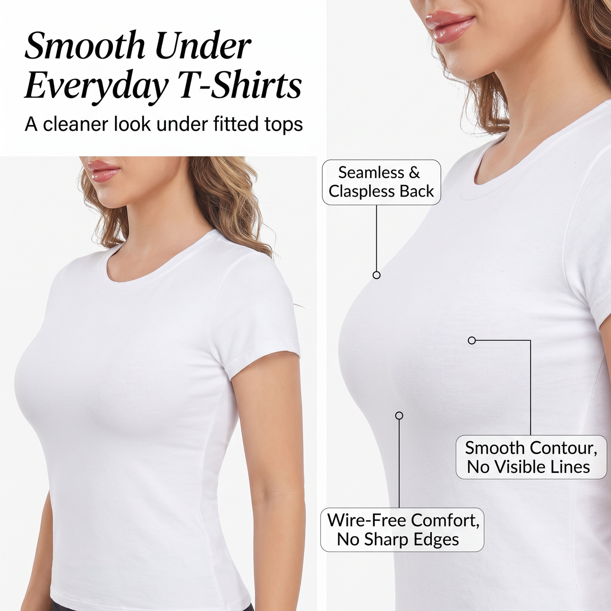 LIXINGNUO | Women's Seamless Wireless Bra with Removable Pads — Comfort Pullover, Sizes S-3X - - Wire-Free Bra by Aylee Attire