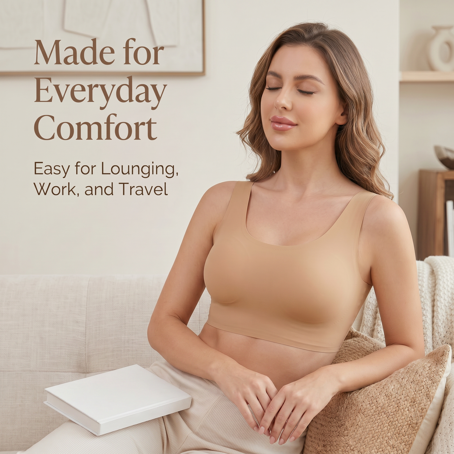 LIXINGNUO | Women's Seamless Wireless Bra with Removable Pads — Comfort Pullover, Sizes S-3X - - Wire-Free Bra by Aylee Attire