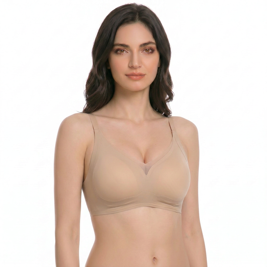 Aylee | Wireless Bra with Mesh Trim Neckline - - Wire-Free Bra by Aylee Attire