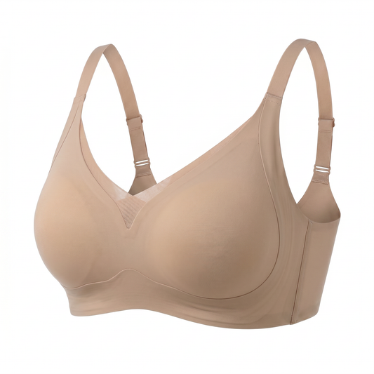 Aylee | Wireless Bra with Mesh Trim Neckline