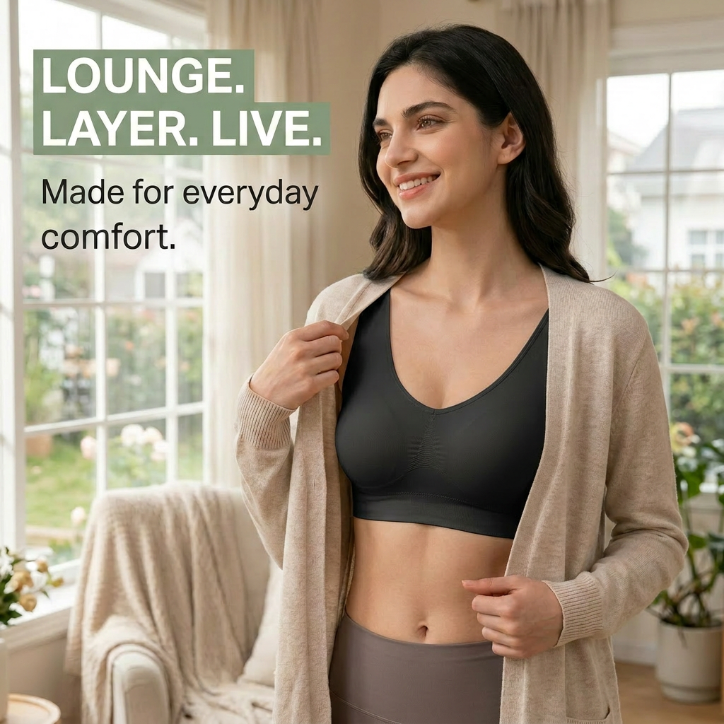 LIXINGNUO | Everyday Comfort Wireless Bralette | Cup-Free, Wire-Free