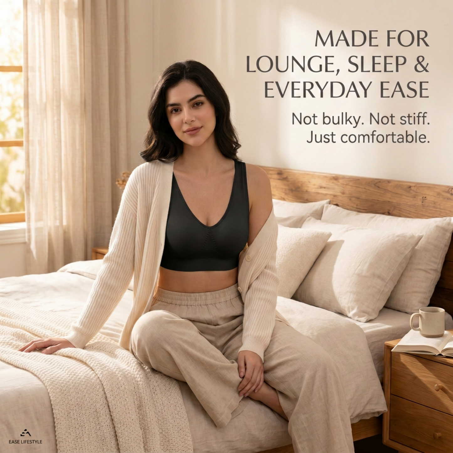 LIXINGNUO | Everyday Comfort Wireless Bralette | Cup-Free, Wire-Free - - Wire-Free Bra by Aylee Attire