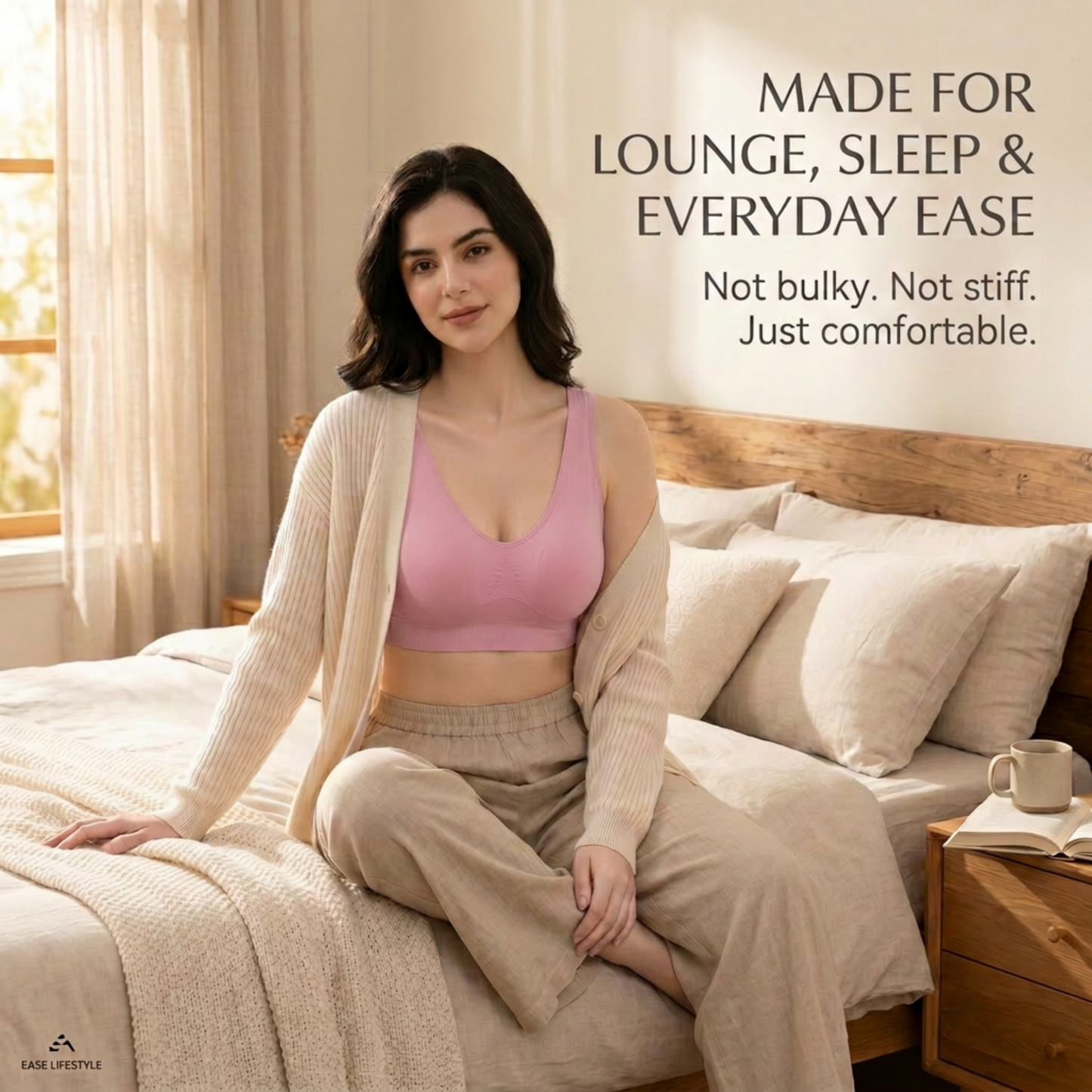 LIXINGNUO | Everyday Comfort Wireless Bralette | Cup-Free, Wire-Free - - Wire-Free Bra by Aylee Attire
