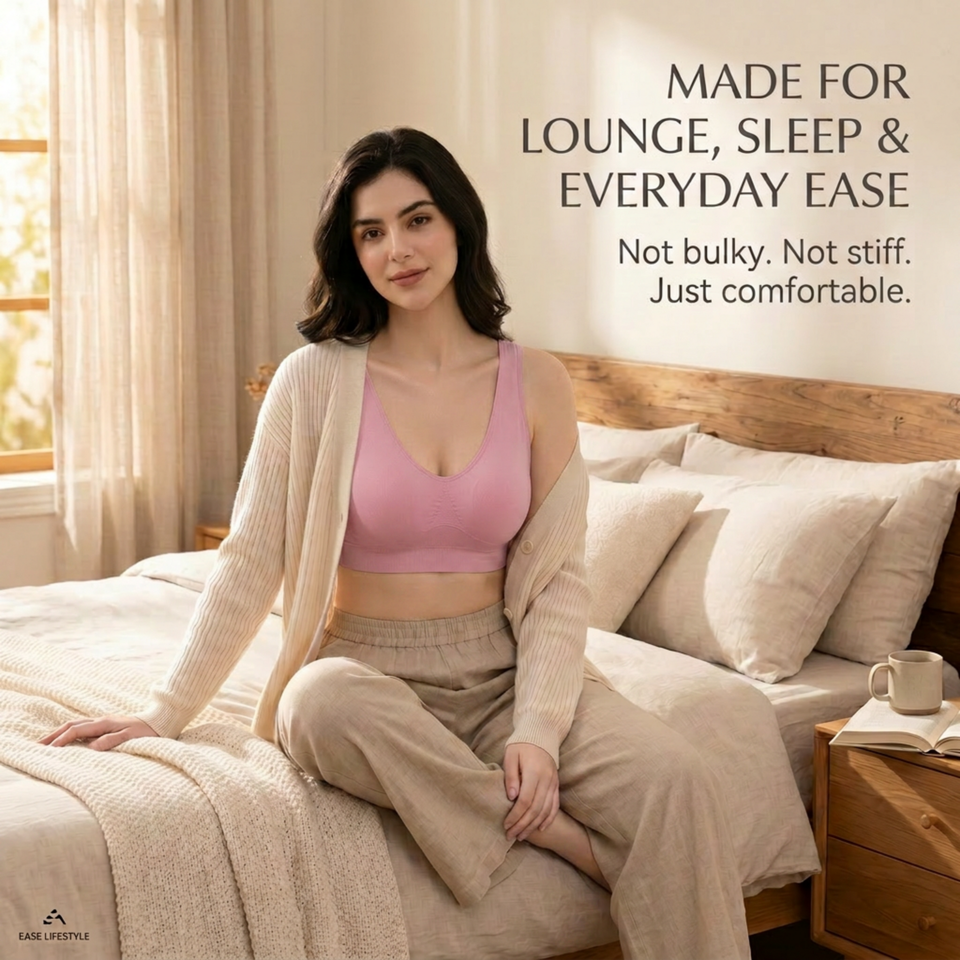 LIXINGNUO | Everyday Comfort Wireless Bralette | Cup-Free, Wire-Free - - Wire-Free Bra by Aylee Attire