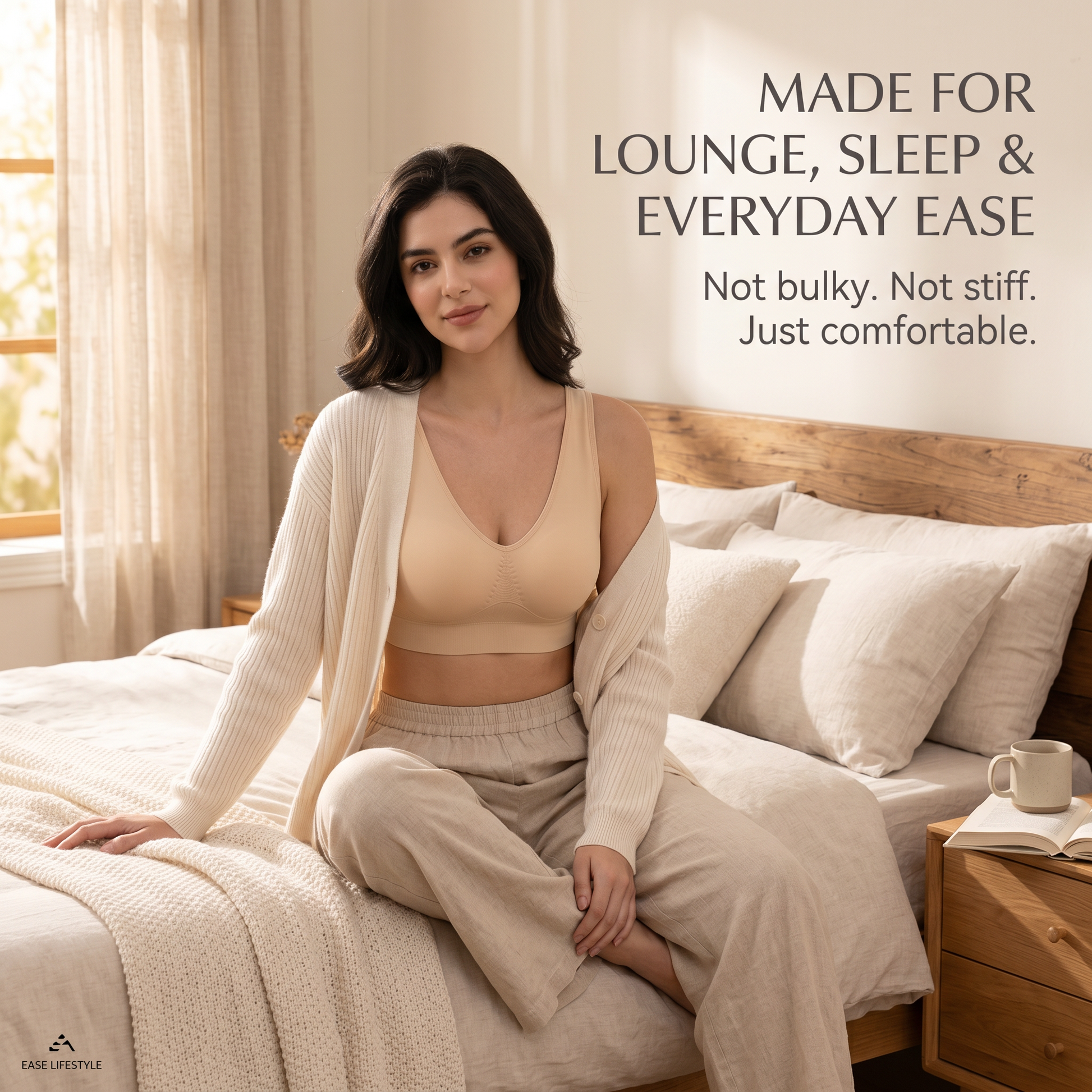 LIXINGNUO | Everyday Comfort Wireless Bralette | Cup-Free, Wire-Free - - Wire-Free Bra by Aylee Attire