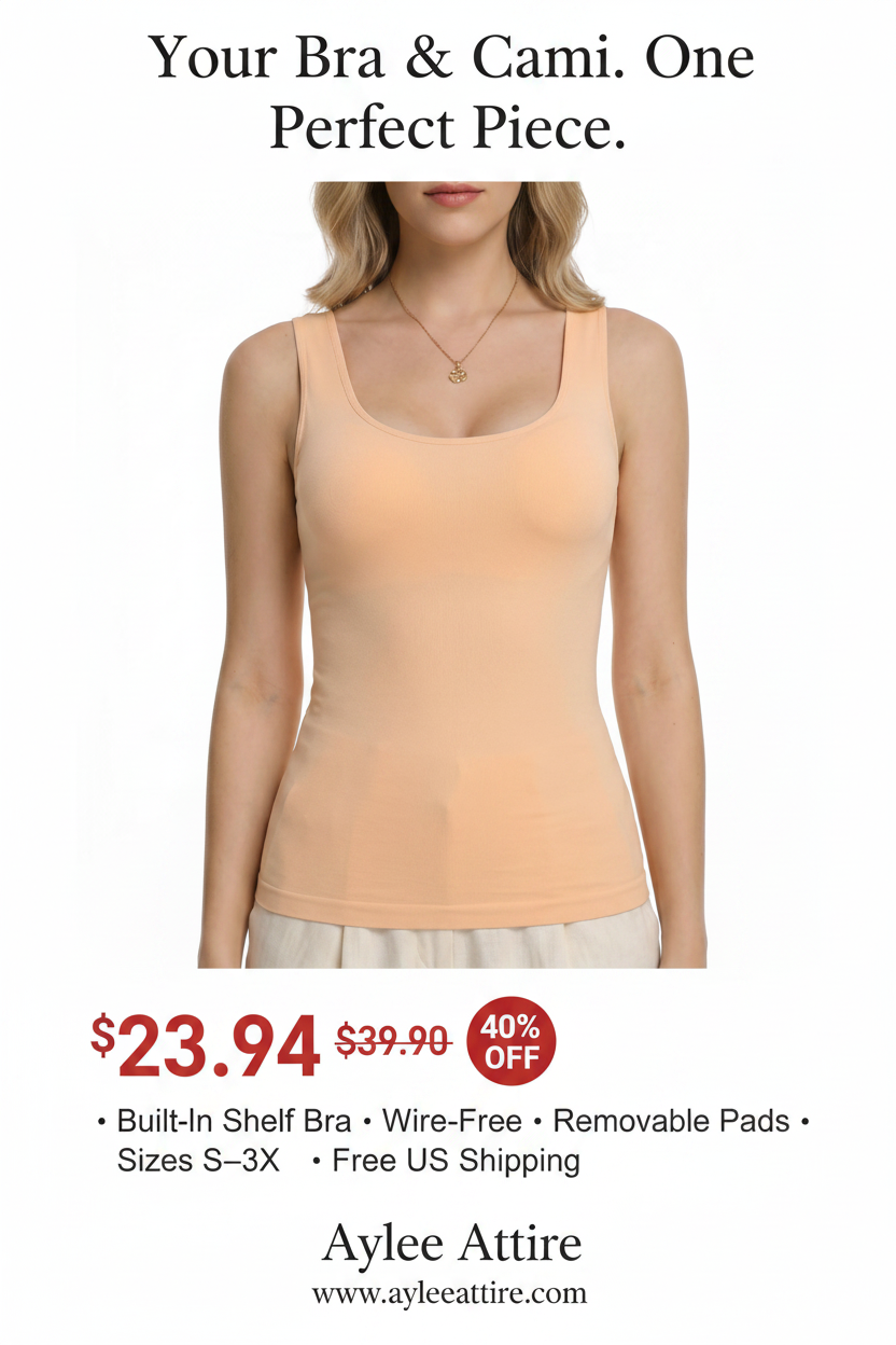 Aylee Built-In Bra Tank Top 40% OFF Promotional Poster